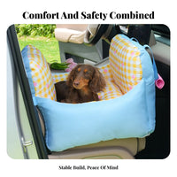 Built-in Safety Leash Dog Car Seat Adjustable Straps Pet Car Nest Removable and Washable for Cat Owners, Road Trips, Vehicle Seats, Outdoor