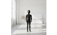 Child Mannequin with Transparent Base Standing Faceless Child Mannequin Matte Finish Display Form for Studios