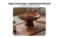 Elegant Design Pedestal Fruit Bowl Decorative Draining Fruit Basket with Stand Multi-Purpose High-Foot Candy Dish Easy to Clean for Coffee Table, Living Room, Party, Kitchen Counter
