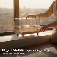Large Space Transparent Hamster Villa Chewresistant Transparent Hamster House Spacious Interior Rodent Habitat Easy to Clean for Children, Indoor, Bedroom, Kids' Room, Home