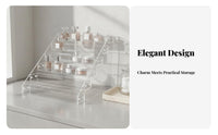 3 Tier Acrylic Display Stand Tiered Design Acrylic Display Riser Clear Collectible Shelf Transparent for Anime Fans, Desktop