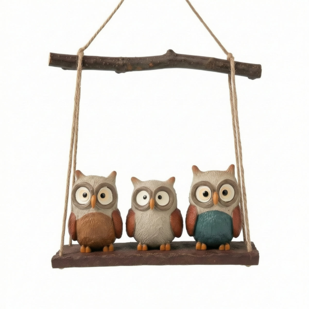 Owl Wall Decor Textured Wall Hanging with Owls Artisan-Made for Entryway