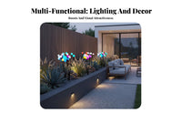 Solar Luminous Landscape Luminaire Waterproof LED Sparkling Light Landscape Light Moves in the Wind Dancing Garden Lights for Patio, Pathway, Balcony
