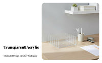 Multi-Compartment Storage Rack Transparent Design upright Divider Rack