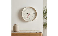 Fine Minute Markers Arabic Numeral Wall Clock Red Second Hand Minimalist Wall Clock Black Hands Home Decor ABS Plastic for Living Room, Bedroom
