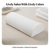Removable and Washable Cover Semi-Circular Nail Pillow Easy to Clean Manicure Hand Rest Pillow Soft & Comfortable for Manicurists, Travel