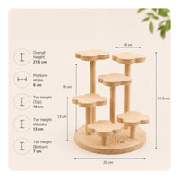 Wooden Display Stand Stable Tabletop Riser Sturdy for Collectors