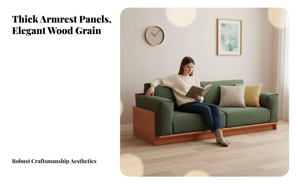 Upholstered Wooden Frame Sofa Disassemblable Design Couch Simple Assembly Indoor Seating for Families, Students, Living Room, Lounge Area, Home not onice