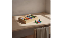 Wooden Math Toy with Tray Educational Hands-on Math Set Hands-on Counting Number Pieces for Young Children, Playroom