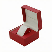 Lambskin Texture Flip-Top Watch Box Hinged Lid PU Leather Watch Box Hard-Sided Timepiece Holder Gift Packaging
