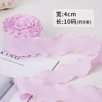 蛋糕盒礼品盒包装唯美鱼尾纱丝带围边彩带鲜花花束包装绸带装饰