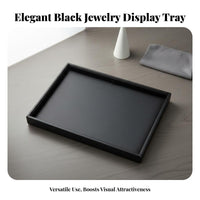 Jewelry Display Tray Soft Lining PU Leather Jewelry Holder Space Saving Great Gift for Women, Broadcast Stream Broadcast