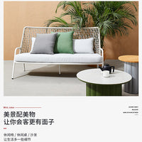 休闲北欧创意藤编室外庭院花园阳台露台家具户外沙发椅组合单双人