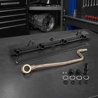 Black Fuel Kit Aftermarket Fuel with Mounting Bar High-Performance Auto Part Billet for Car Builders
