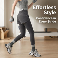 Running Shorts for Women with High Waist Control and Back Pocket, Gym with Inner Layer for Workout, Athletic UK