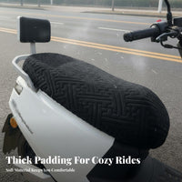Super Soft Electric Scooter Seat Cover Easy Installation Warm Motorcycle Seat Cushion Adjustable Drawstring for Cyclists, Commuting, Outdoor