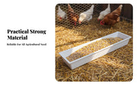 Multi-Purpose Rectangular Feed Trough Multipurpose Poultry Feeding Trough Long-Lasting for Farmers, Goat Keepers, Chicken Coop, Backyard