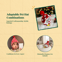Pet Apparel Hat Christmas Adjustable for Small Pets