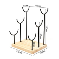 Jewelry Stand with Wooden Base Sturdy Necklace Organizer Stand Sturdy