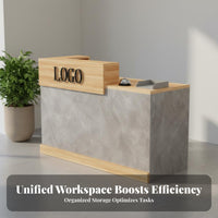 Small Shop Checkout Counter Minimalist Design Ier Table Sturdy Construction Checkout Counter for Cashiers, Business Owners, Hotels, Salons, Office