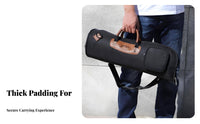 Thickened Padding Trumpet Gig Bag Double Carry Design Trumpet Carrying Bag Adjustable Shoulder Strap for Musicians, Performance, Travel