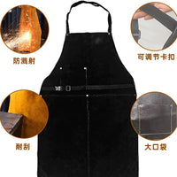 Top-Grain Leather Heat-Resistant Apron for Welding