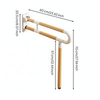 Folding Toilet Handrail Non-Slip Grip Toilet Rail Rust Resistant Flip up Grab Bar for Elderly
