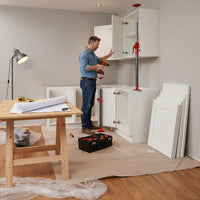 Heavy-Duty Cabinet Install Support Pole Anti-Slip Base Telescopic Support Pole 50 Kg Load Bearing for Installers, Carpenters