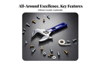 Industrial Grade Adjustable Wrench Long-Lasting Construction Large Opening Adjustable Wrench Comfortable Grip Wide Jaw Spanner Ergonomic Design for Plumbers, Professionals, DIY Enthusiasts, Tight Areas