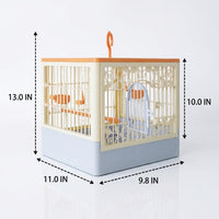 Portable Bird Cage and Pet Bird Cage for Travel, Lightweight 1 Tier Design, Outdoor Mobile Bird Cage for Birds, No Wheels