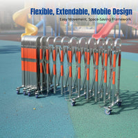 Stainless Steel Expandable Barrier, Mobile Folding Fence, Outdoor Isolation Guard for Kindergarten, Workshop, School, Construction