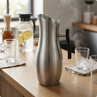 Stainless Metal Water Pitcher 2,000 Ml Side Handle Pitcher Single-Piece Drinkware