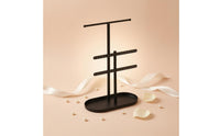 Open Frame Jewelry Display Stand Perforated Metal Jewelry Organizer Minimalist Necklace Holder Tray Base