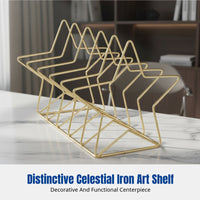 Metal Bookend, Creative Desktop Divider, Office & Student Organizer, Minimalist Nordic Design