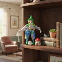 Porcelain Clown Doll Collectible Item Handmade Porcelain Clown Doll Detailed Decorative Piece Decoration for Collectors