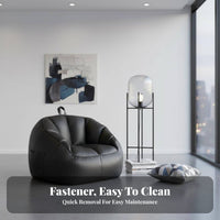 Lie-Flat Design Highspine Beanbag Full physique Support Floor Seating snug Lounge Chair Space Saving for Students, Families, Living Room, Relaxing, studying corner, Watching Tv