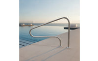 Swimming Pool Handrail Stainless Steel Pool Handrail with Base Plate Rustproof Hardware for Homeowners, Backyard