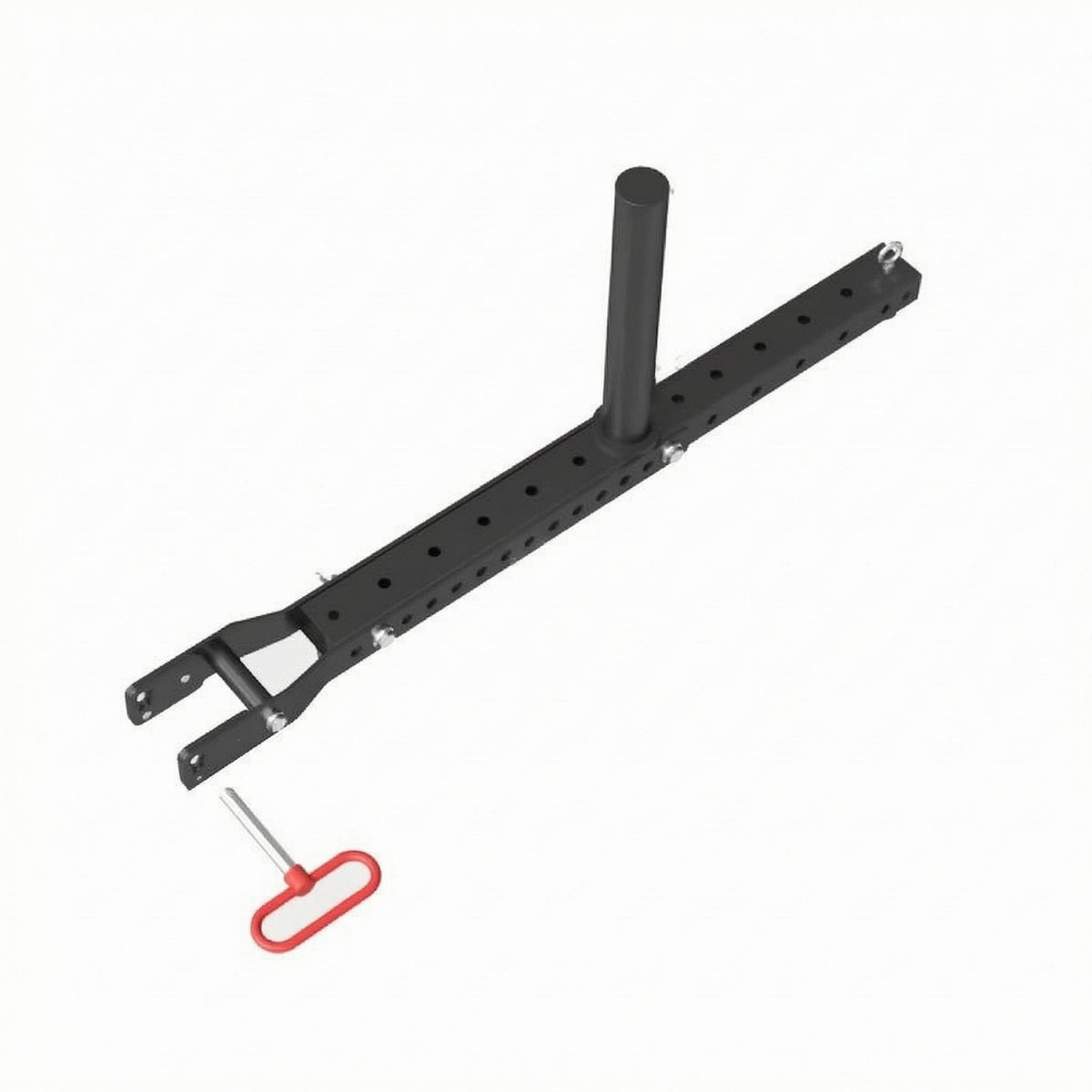 Adjustable Angle Rack-Mounted Training Bar Pin Connection Rowing Bar Forked End Strength Equipment Chain Attachment