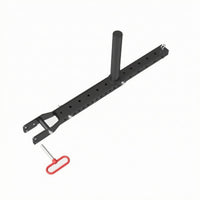 Adjustable Angle Rack-Mounted Training Bar Pin Connection Rowing Bar Forked End Strength Equipment Chain Attachment