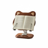 360-Degree Rotation Adjustable Wooden Bookrest Multi-Functional Adjustable perusing Tray Handshandshandsunrestricted Book Stand Ergonomic Design for Professionals, Musicians, Home Office, Library, Study Area, Bedroom