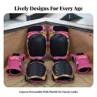 Guarding Gear Set Versatile-Sport Use Skateboard Pads Set High Impact Protection Skateboard Pads for Kids, Adults, Skateboarding