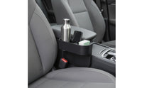 Space-Saving Car Seat Space Organizer with Cup Holder Universal Car Seat Space Storage Box Slim Auto Console Side Storage Box Compact for Commuters