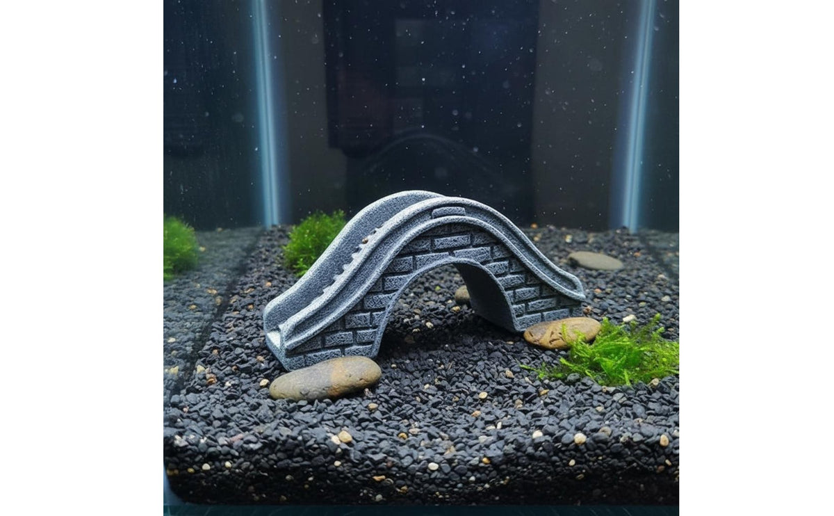 Miniature Landscape Bridge Chinese Design Aquatic Fish Habitat Bridge Decoration Long-Lasting Handmade for Terrarium