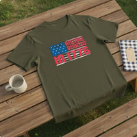 July 4th 1776 Shirt Material Independence Day T-Shirt Machine Washable Independence Day Tee