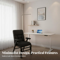 Foldable Design Reclining Desk Chair with Footrest Adjustable Backrest Wheeled Recliner with Footrest Ergonomic Support Office Furniture Thickly Padded for Telecommuting Workers, Students, Big and Tall Indivitwo-in-Singles, Restping, Dorm Room