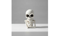 Gothic Skeleton Figurine Spooky Skeleton Bust Resin Skull Bust Matte for Halloween, Tabletop, Desk, Shelf