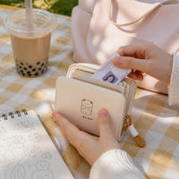 Korean Style Cute Fresh Foldable Short Wallet for Women, Large Capacity Multi-Card Holder Coin Purse