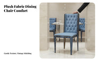 Round Dining Table with 6 Chairs Luxury Design Indoor Furniture Modern & Design Upholstered Seating for Families