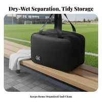 Travel Wash Bag Multifunctional Damp and Dry Separation Bag Large Capacity Waterproof Travel Organizer for Women, Journeyers, Swimming, Gym, Beach