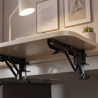 2 Pieces Under Desk Keyboard Tray Support Bracket Adjustable Desk Bracket with Clamp Heavy-Duty Tray for Telecommuters